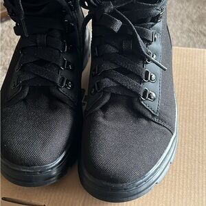 Dr. Martens Black Canvas Combat Boots